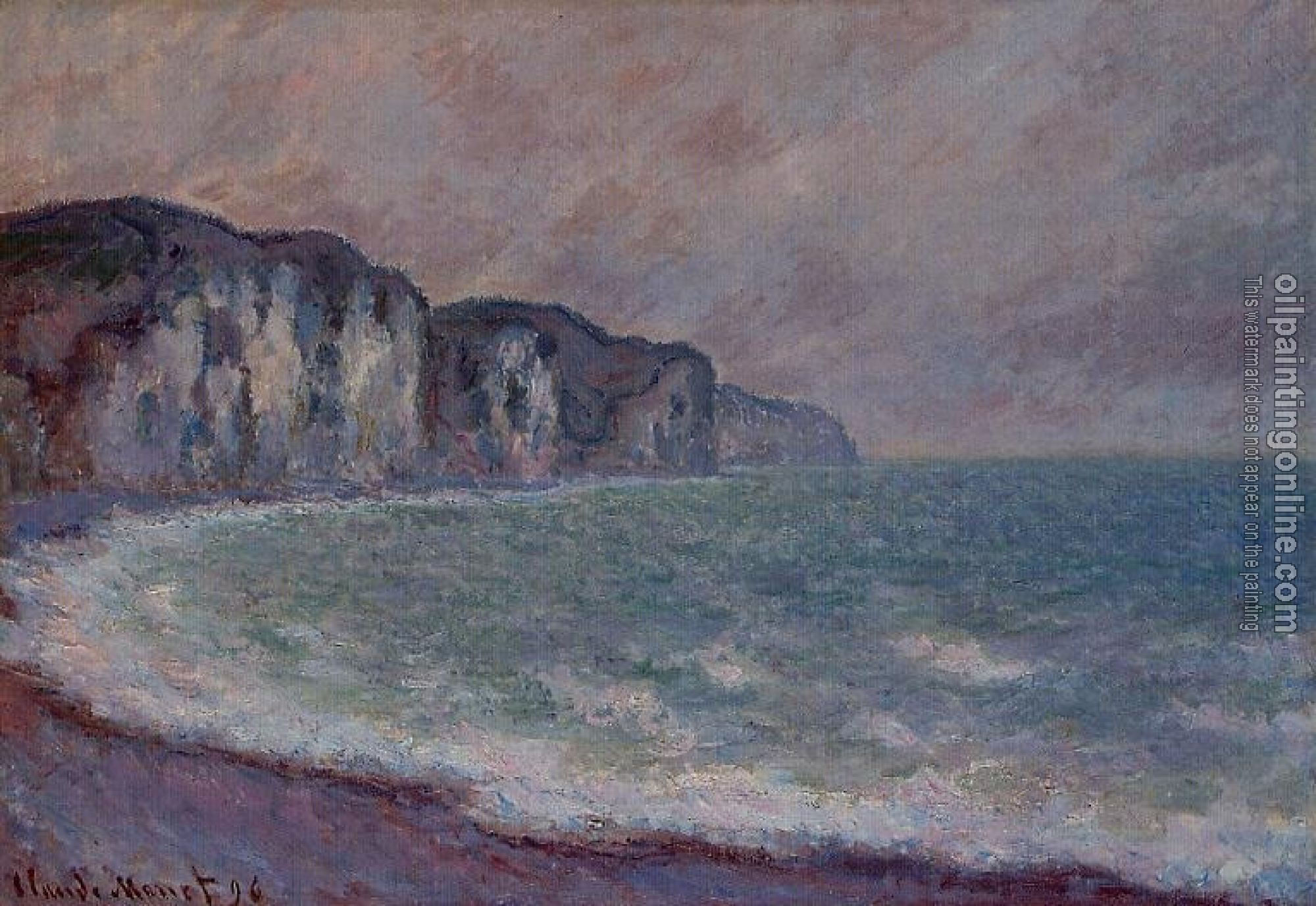 Monet, Claude Oscar - Cliff at Pourville
